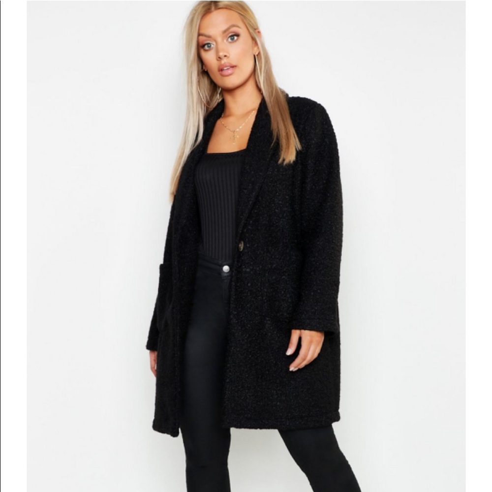 Boohoo Faux Teddy Duster Jacket